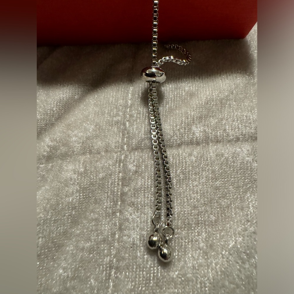 Adjustable Silver Rhinestone Bracelet - image 6